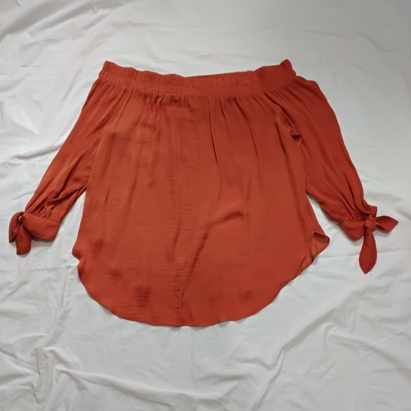 BISOU BISOUWomen's Off-Shoulder Orange Skirt SIZE XL - Picture 8 of 8